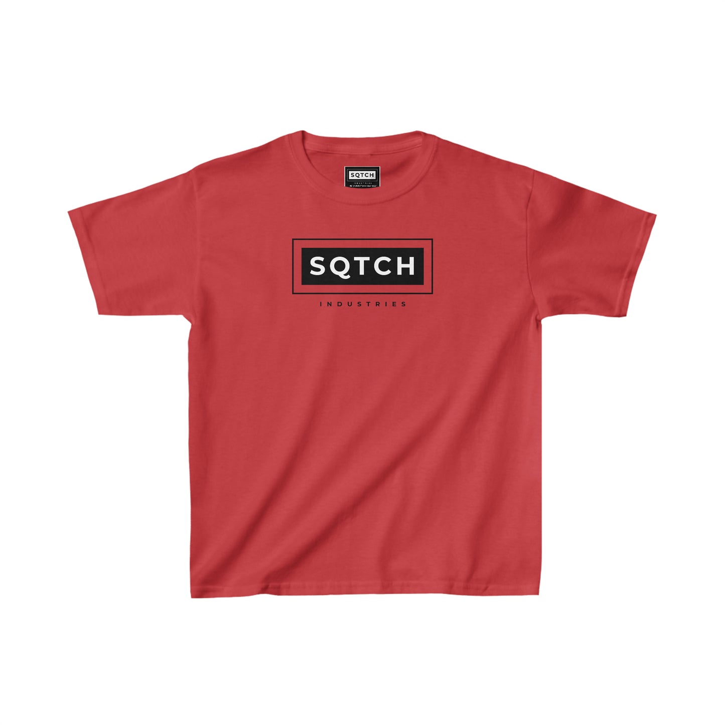 Red Kids t-shirt with a sporty logo