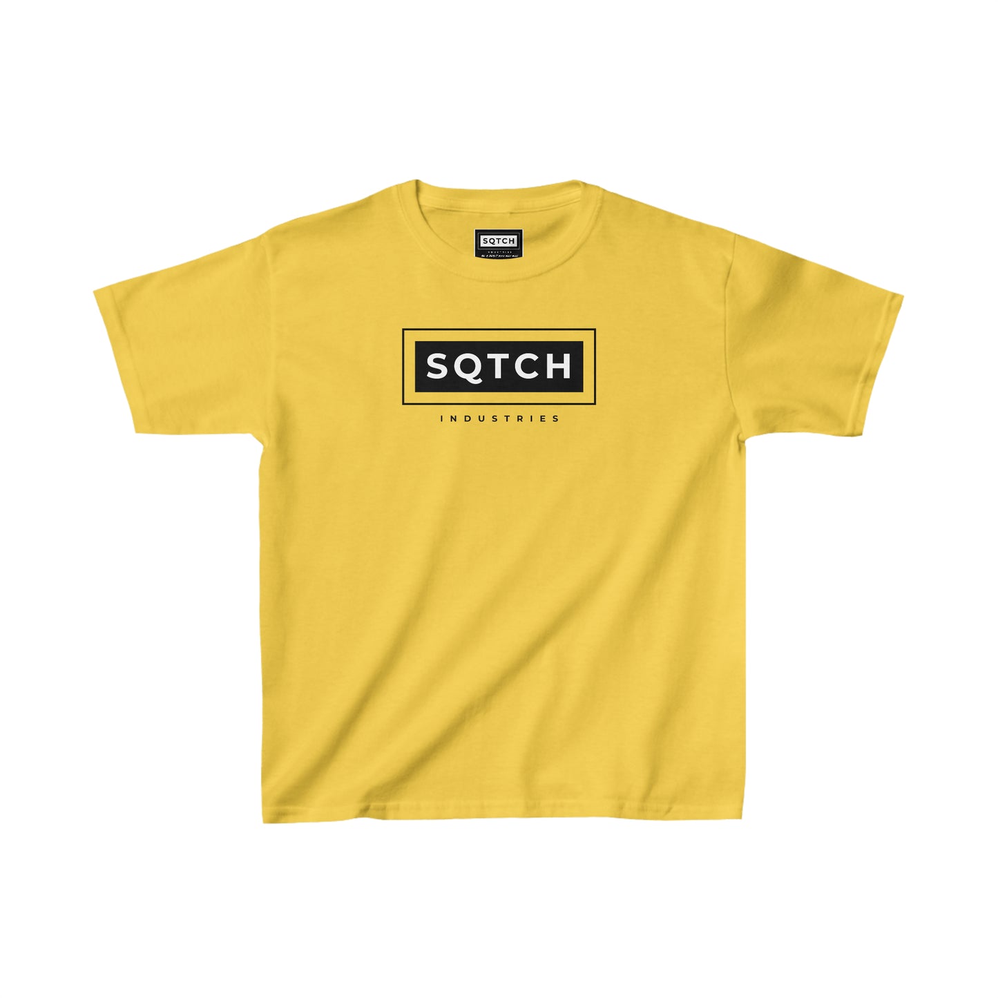 Yellow Kids t-shirt with a sporty logo