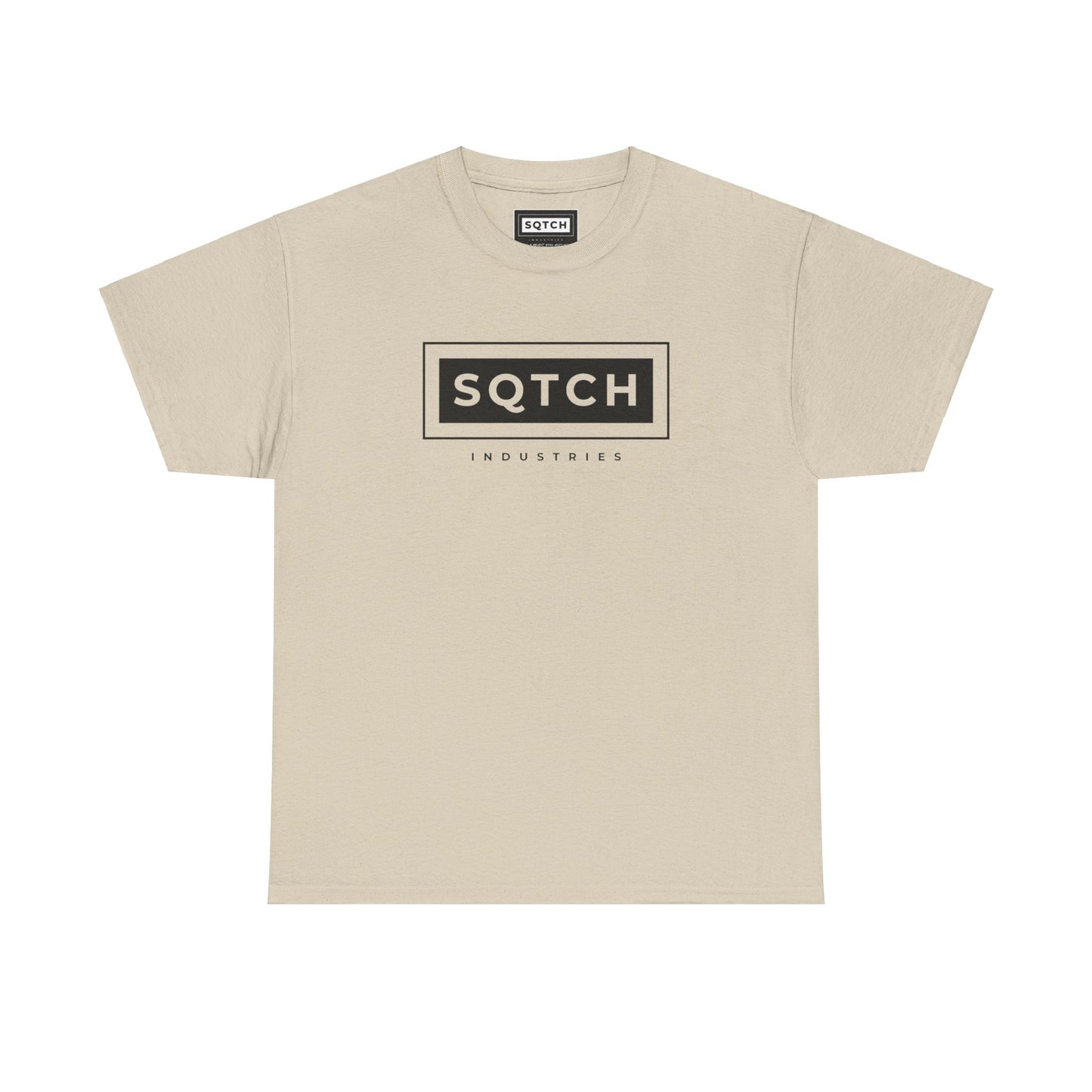 Beige Men's t-shirt with a sporty logo