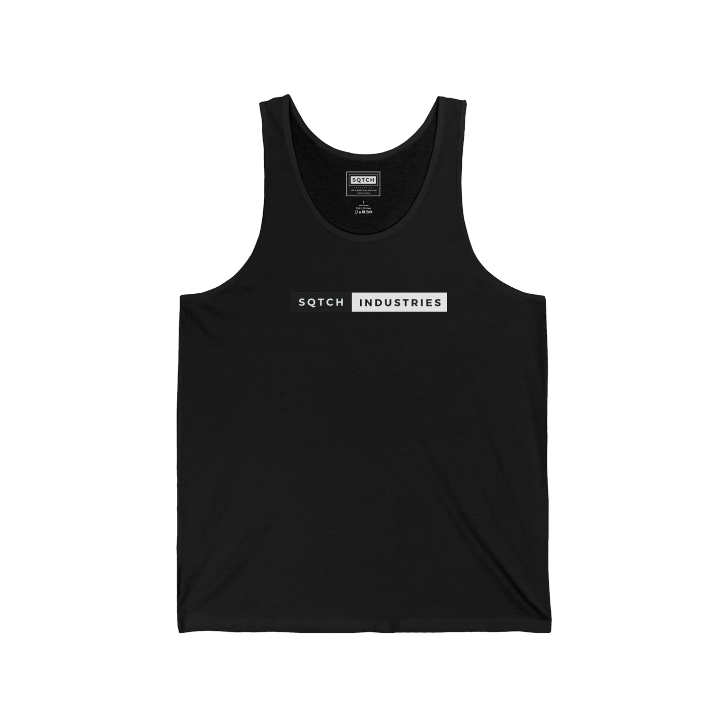Black sports singlet by Sqtch Industries