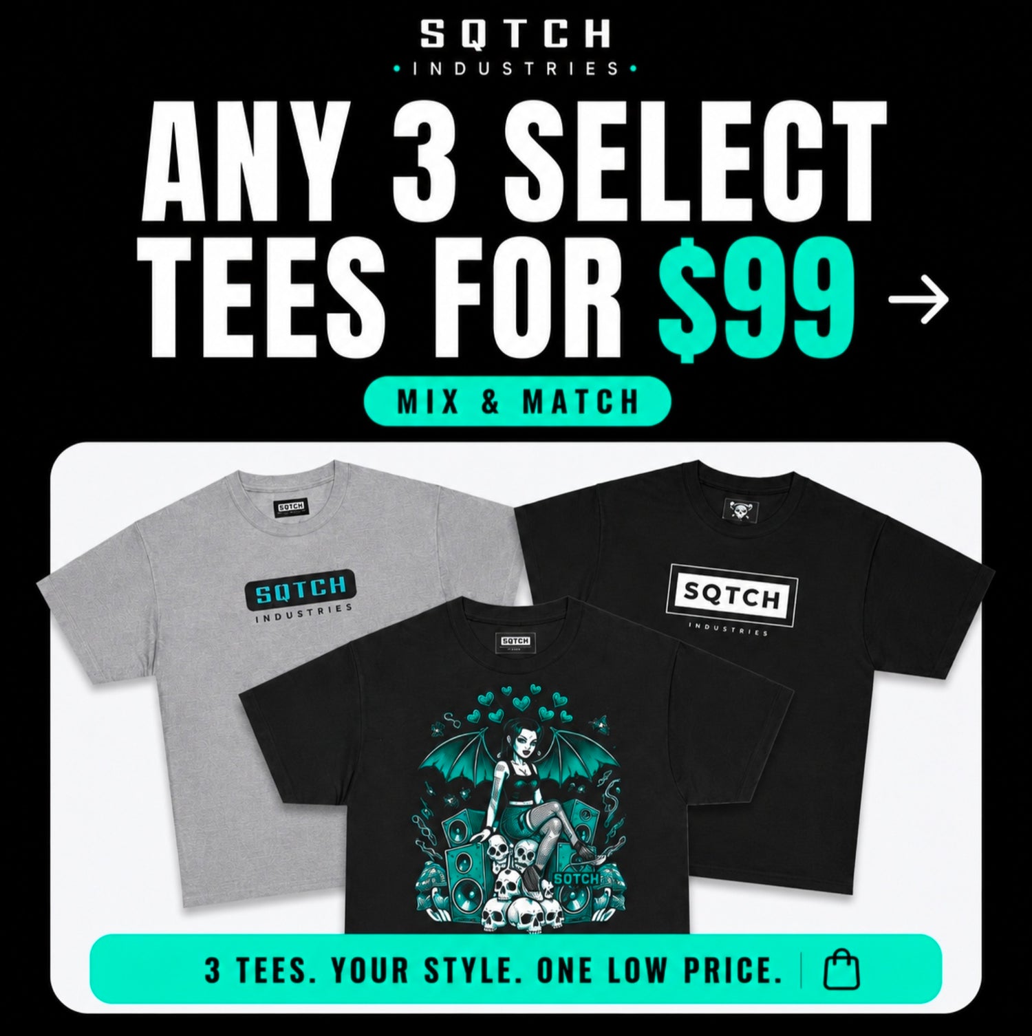 ANY 3 SELECT TEES FOR $99