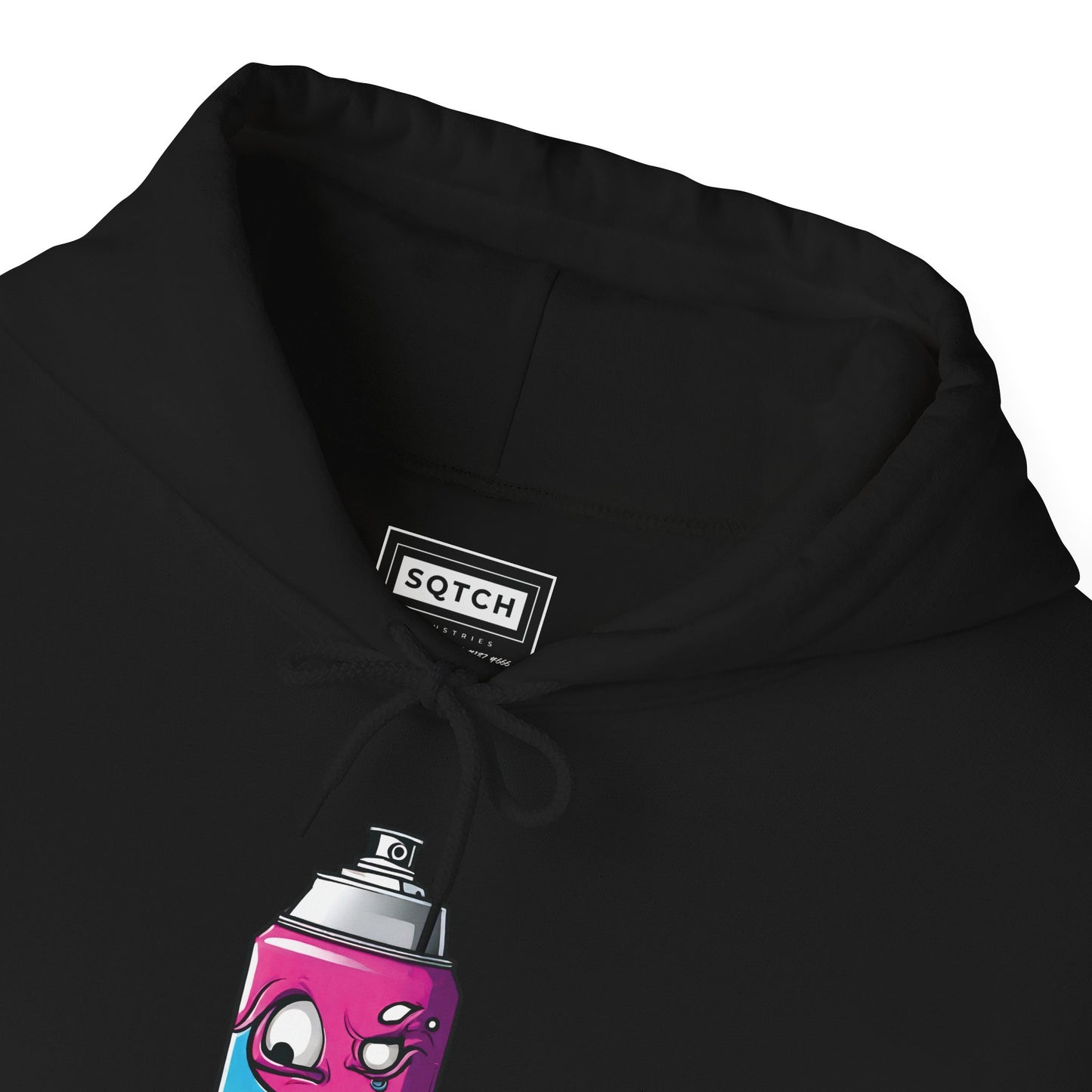 Black cartoon style hoodie 