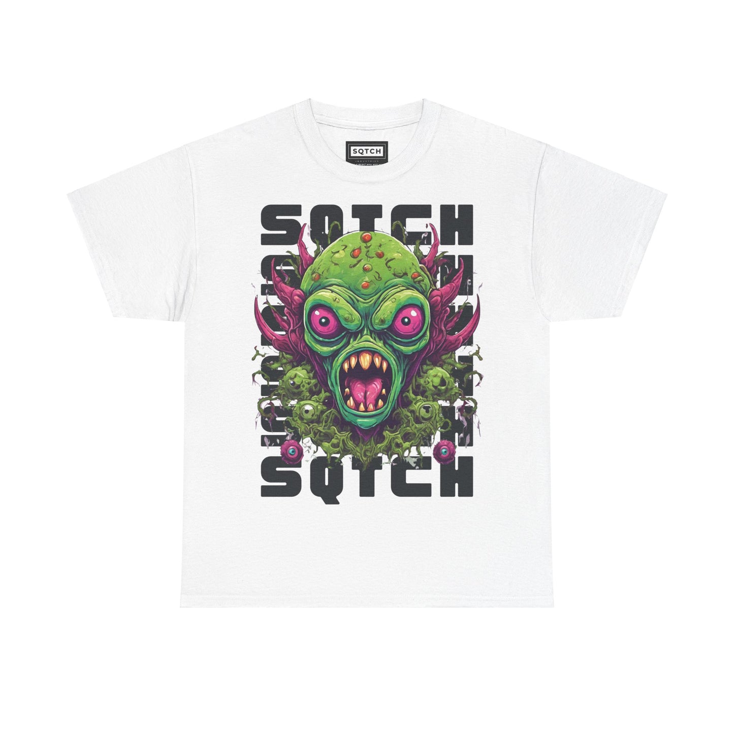 White streetwear t-shirt with alien graphic