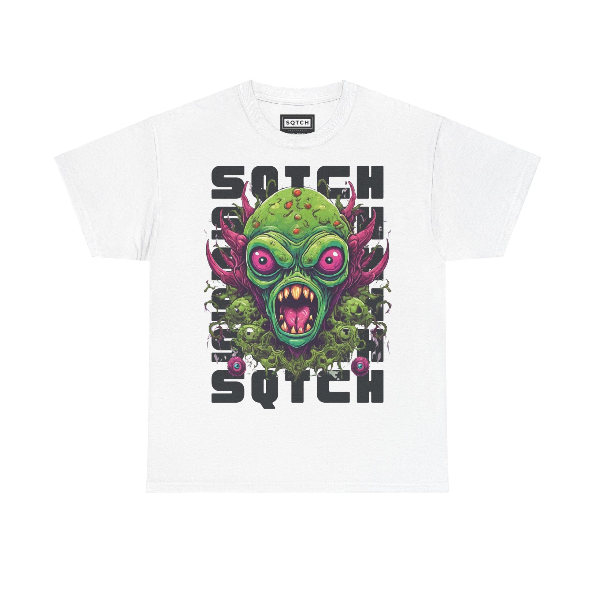 White streetwear t-shirt with alien graphic