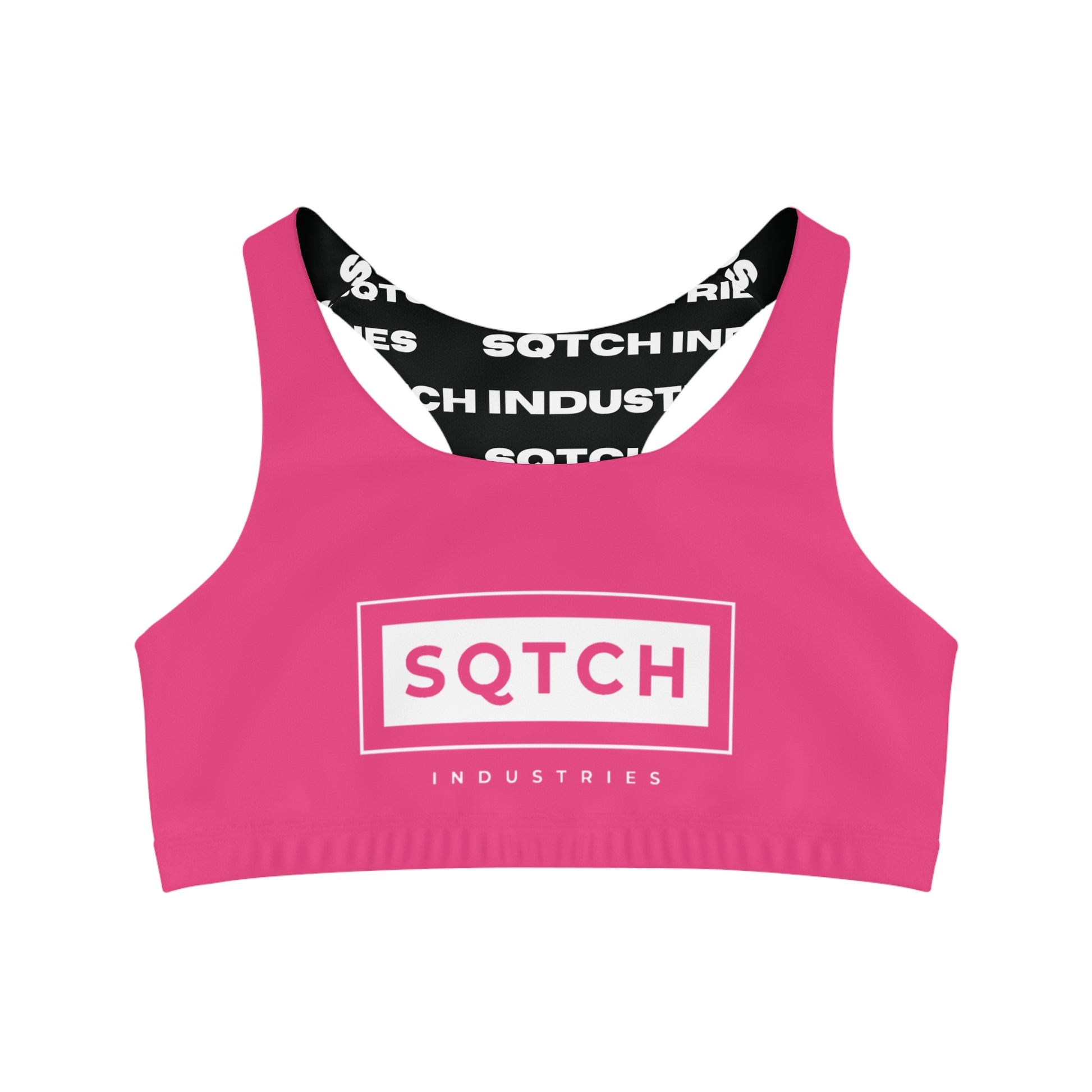 Pink sqtch industries sports bra