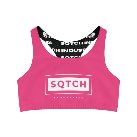 Pink sqtch industries sports bra