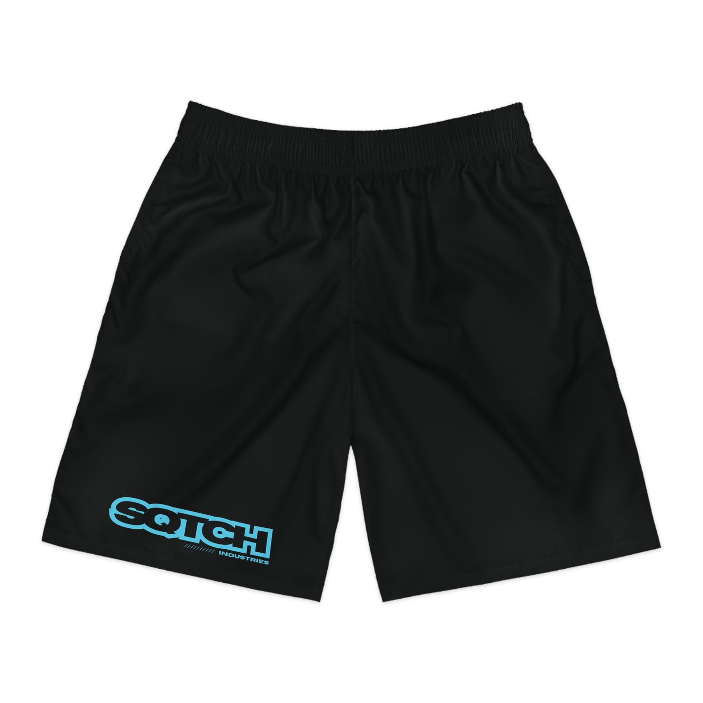 Black surf logo Sqtch Industries shorts