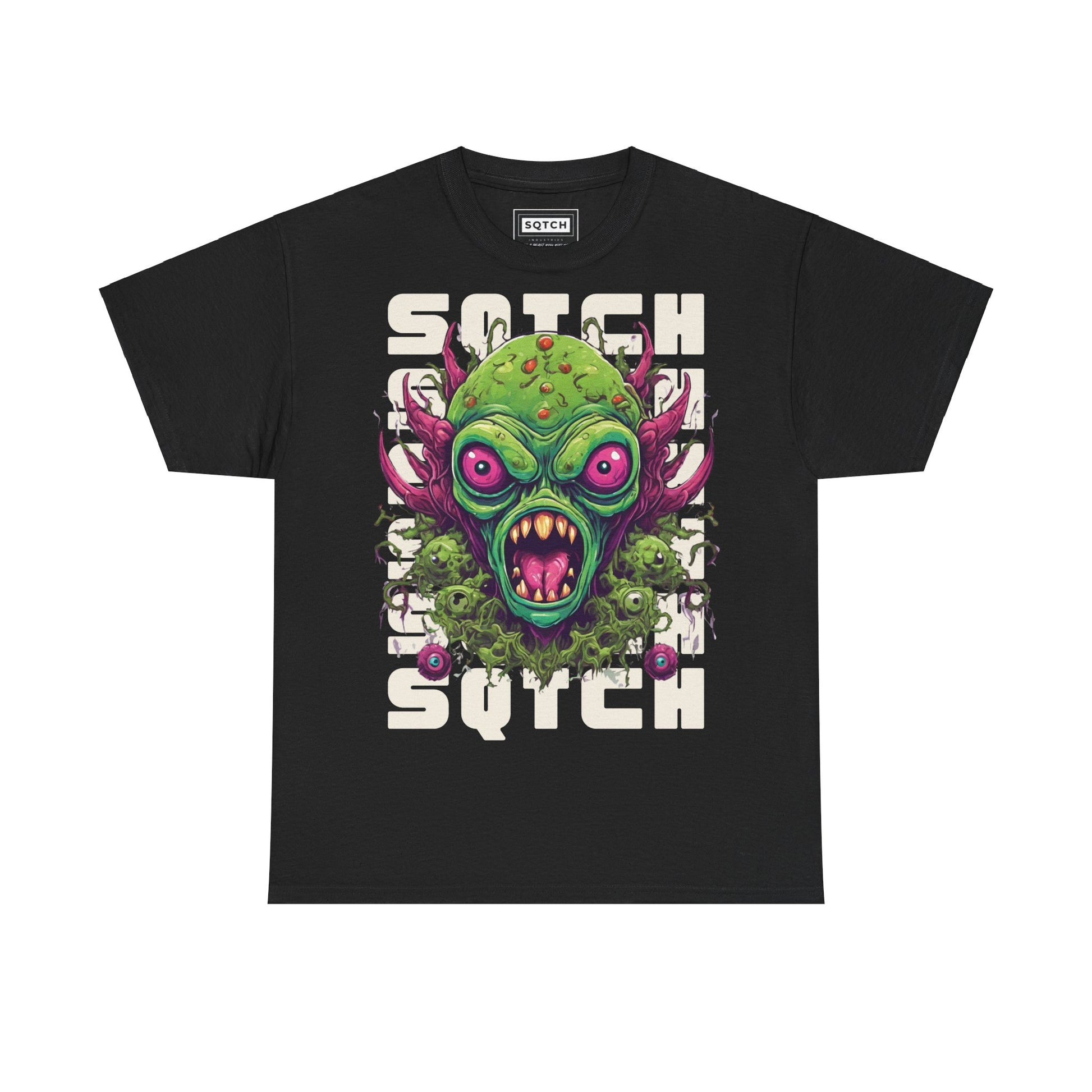 Black Sqtch Industries streetwear t-shirt with alien graphic