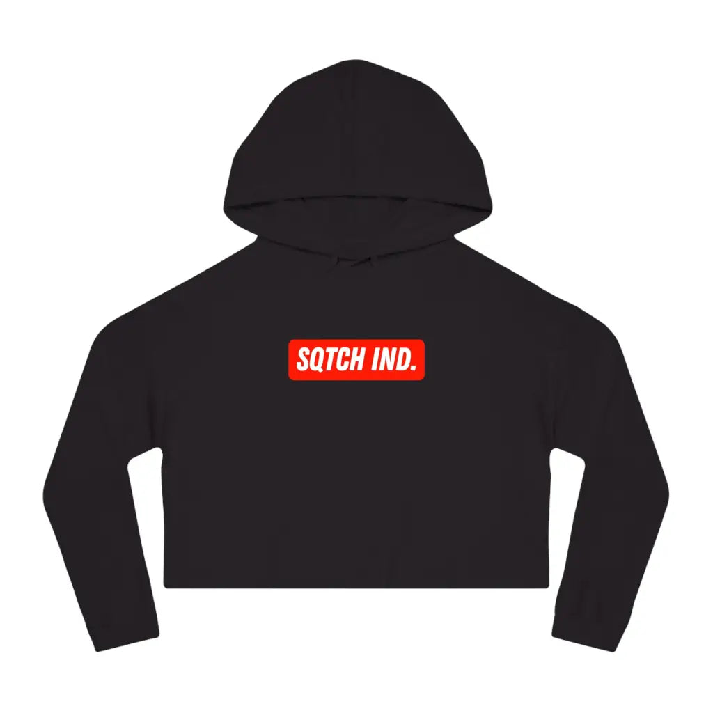 Sqtch Ind Sport - Ladies Crop Hoody Black / XS Hoodie Crop Hoodie, hoodies, hoody, ladies,