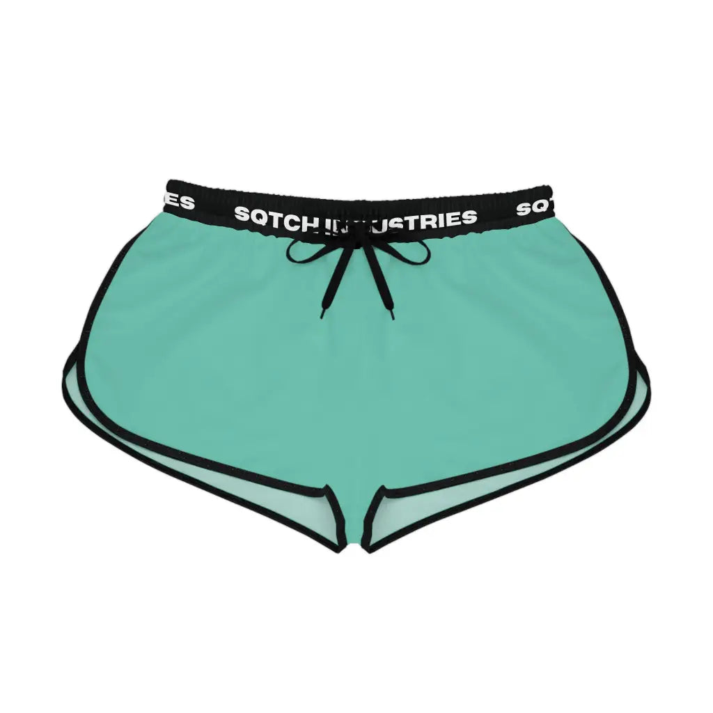 Sqtch Industries Aqua Ladies - Relaxed Sports Shorts L / Black All Over Prints Bottoms,