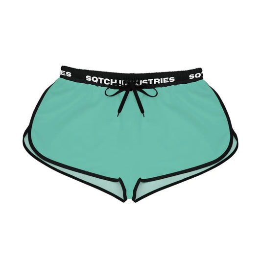 Sqtch Industries Aqua Ladies - Relaxed Sports Shorts L / Black All Over Prints Bottoms,