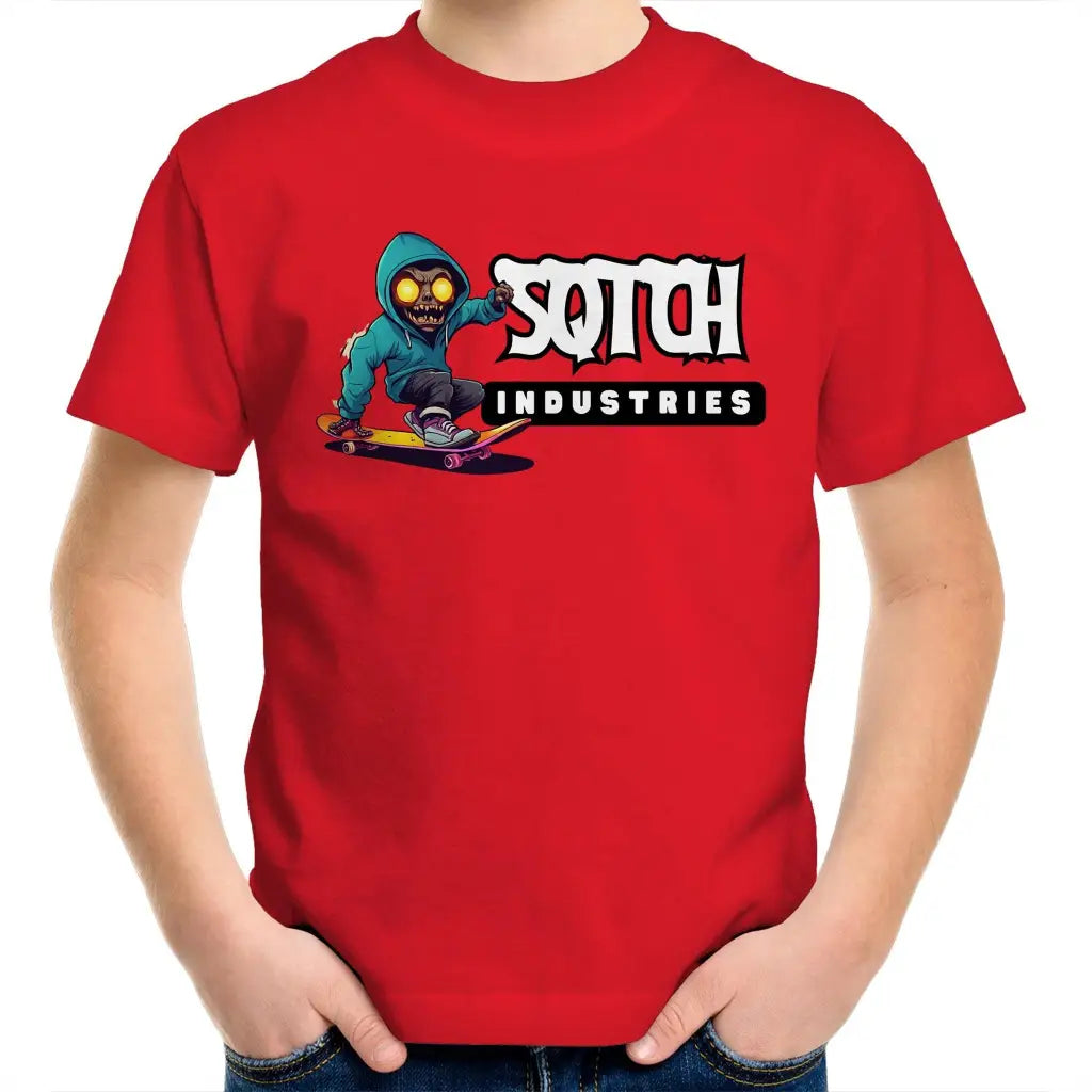 Sqtch Industries Be A Beast Skate Youth - T-Shirt Red / Kids 2 youth