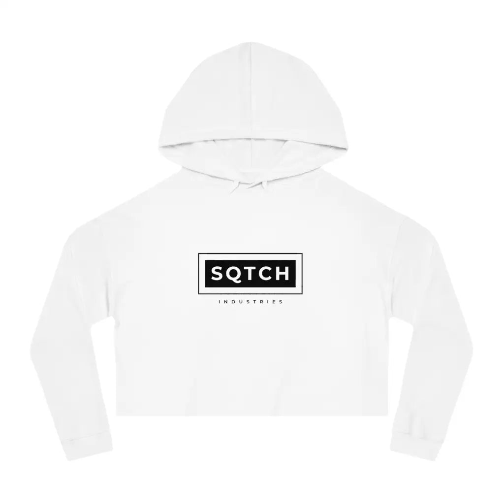 Sqtch Industries Logo - Ladies Crop Hoody White / XS Hoodie Crop Hoodie, hoodies, hoody,