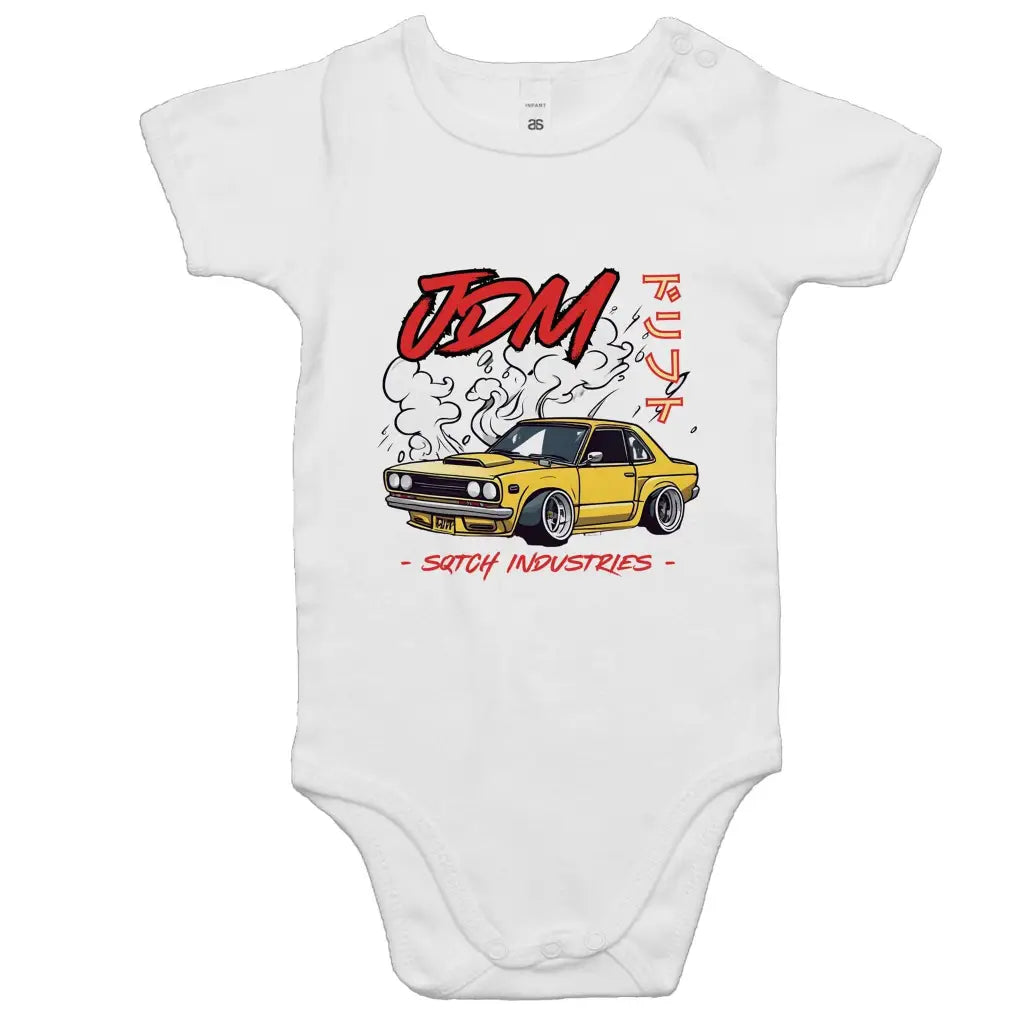 Sqtch Industries Mini Me JDM - Baby Onesie White / 0-3m baby, infant